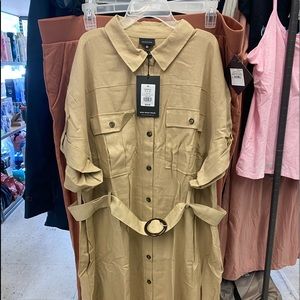 Ladies Plus Size Button Dress